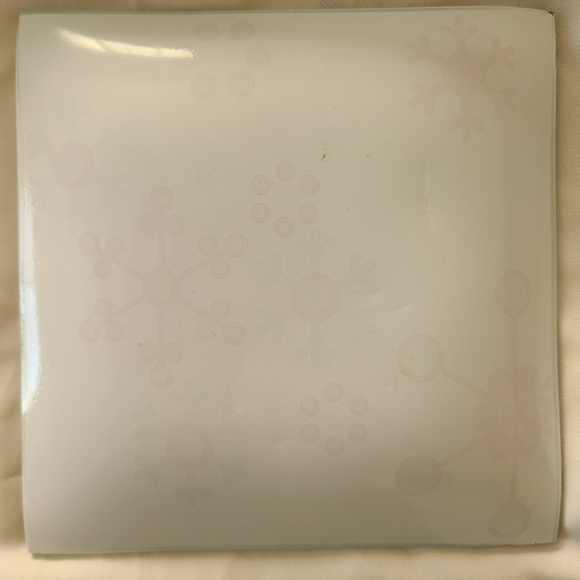 Partylite Merry Christmas Set Of Four Glass Plates Candle Trays (Set P90388) - Picture 8 of 11